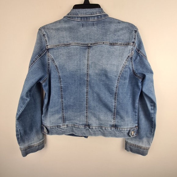 Vintage America Blues Womens Denim Jacket Size Large Medium Wash Everyday Layer - Picture 8 of 8